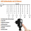 Bild 2 von Lospitch LED-Lichterkette LED Lichterkette Sterne Lichtervorhang Weihnachtsdeko IP44 Innen Außen, 138-flammig