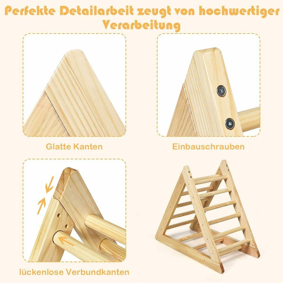 Bild 4 von COSTWAY Klettergerüst Kletterdreieck, aus Holz