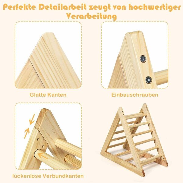 Bild 4 von COSTWAY Klettergerüst Kletterdreieck, aus Holz