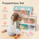 Bild 4 von EXTSUD Puppenhaus Puppenhaus-Spielset aus Holz mit Möbeln und Accessoires, Puppenhaus-Set aus Holz mit Möbeln und Accessoires