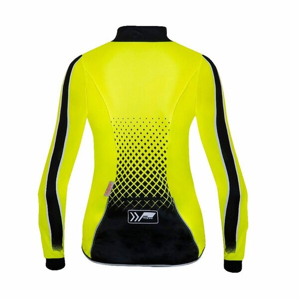Bild 2 von prolog cycling wear Funktionsjacke Fahrradjacke Damen Winter Softshell „Safety Jacket Zero Wind & Water“ Radjacke Neongelb & Schwarz mit Reflexelementen