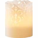 Bild 1 von Star Trading LED Kerze Clary von Star Trading, Kerzenlicht warmweiß mit Timer, batteriebetriebene Weihnachtsdeko für innen aus Wachs in Weiß, Höhe: 10 cm