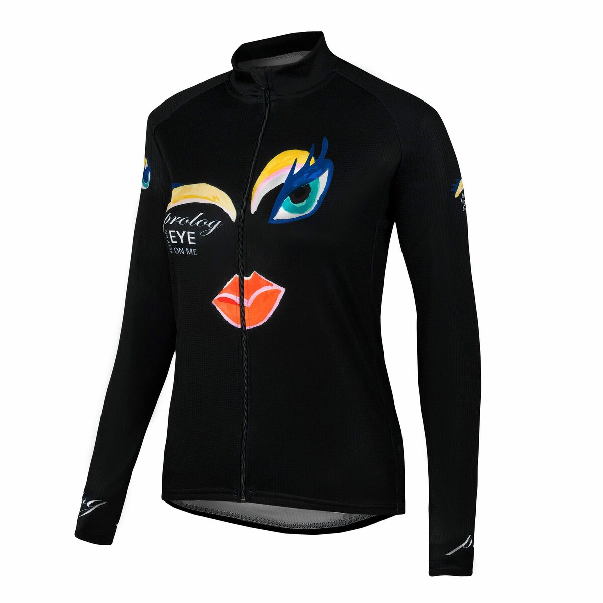 Bild 1 von prolog cycling wear Radtrikot Damen Fahrradtrikot langarm "Keep an eye on me" Schwarz, Rennradtrikot mit langem Arm XXS-4XL
