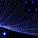 Bild 1 von monzana Lichterkette, Netzlichterkette 120x120cm 100 LED Blau Timer 8 Leuchtmodi