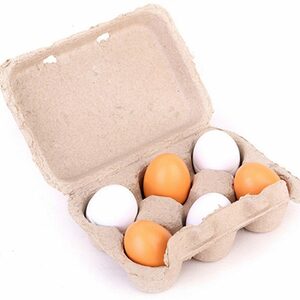 XDeer Spiellebensmittel Holzspielzeug Eierset /Topfset/Geburtstagstorte Kinderküche Set, (Kinderküche), Kinderküche Set für Spielküche und Kaufladen Schneide Spielzeug
