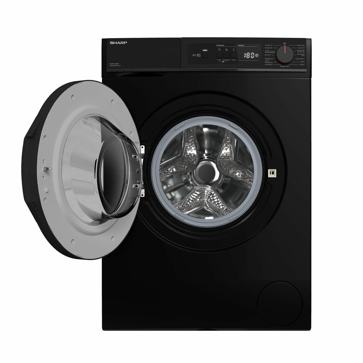 Bild 3 von Sharp Waschmaschine ES-W714IAB1-DE, 7 kg, 1400 U/min, Inverter Motor, AquaStop, Überlaufschutz, LED-Diplay, 15 Programme