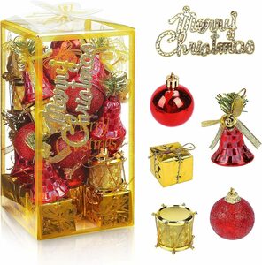 ZmdecQna Weihnachtsbaumkugel Weihnachtskugeln Set,32 Christbaum-Kugeln,Weihnachtskugeln Kunststoff