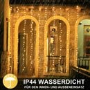 Bild 4 von Rosnek LED-Lichterkette 3x3M, 10 Stränge, Speicherfunktion, Timer, für Vorhang Fenster Deko, 300-flammig, 8 Modi, Timer, Wasserdicht, für Schlafzimmer Weihnachten Terrasse