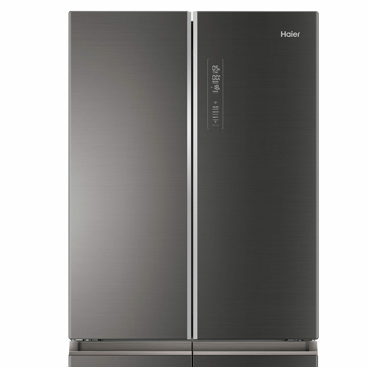 Bild 3 von Haier Kühl-/Gefrierkombination Design Cube 4 Door HTF -508DGS7, 190 cm hoch, 83 cm breit, Total No Frost, MyZone, MySwitchZone, Daylight– LED, Iconic Glas Grey