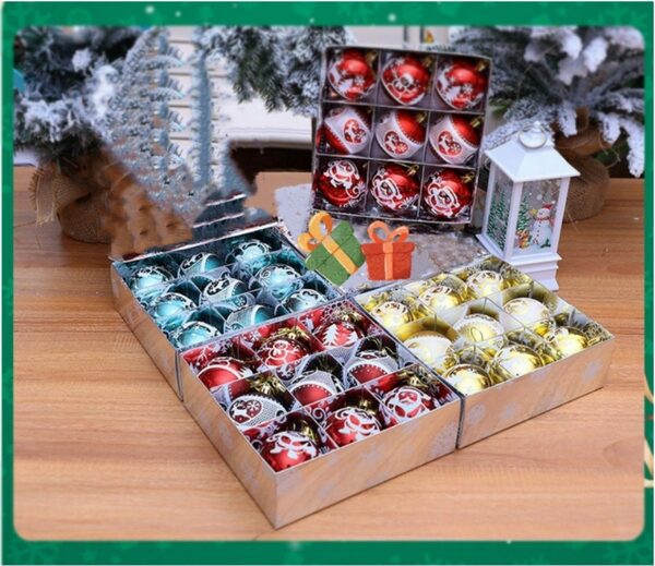 Bild 4 von edimens Weihnachtsbaumkugel 9 Stück Christbaumkugeln 60mm Weihnachtskugel Ornamente Saisonale Deko, hängende Kugel Ornamente für Weihnachten Geburtstag Hochzeit Wohn