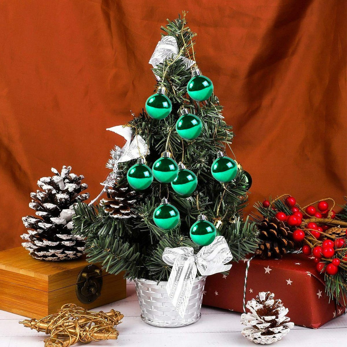 Bild 4 von ZmdecQna Weihnachtsbaumkugel Weihnachts Kugeln,ür Weihnachten Urlaub Hochzeit Party Dekoration