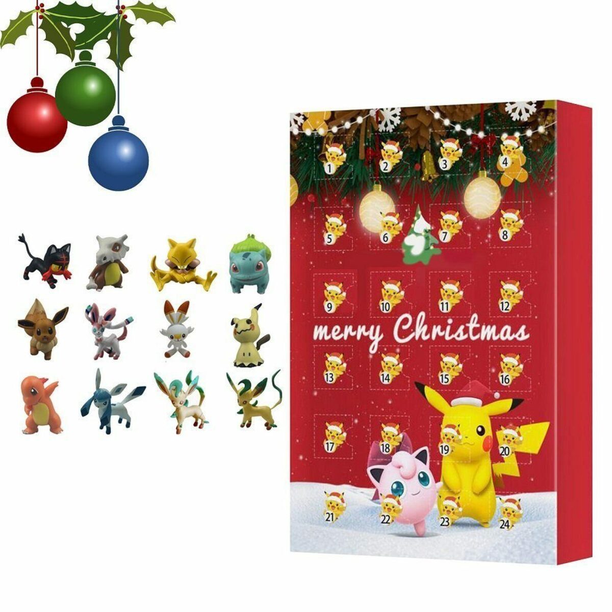 Bild 3 von Blisstar Adventskalender Adventskalender Weihnachts-Adventskalender,2023 New 24 PCS Set, Pokemon Figur 24 Tage Countdown Adventskalender