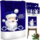 Bild 1 von KESSER® Premium Weihnachtsstuhlüberzug Set Stuhlhussen für Weihnachten Nikolausmütze Stuhlbezug Husse Weihnachtsdeko für Stühle Überzieher - Stuhlabdeckung im weihnachtlichen Design