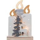 Bild 1 von Star Trading LED Weihnachtsdeko Fauna von Star Trading, Weihnachtsmotive aus Holz mit Beleuchtung und Timer, warmweiß, batteriebetrieben, Höhe: 34 cm