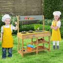 Bild 2 von COSTWAY Outdoor-Spielküche Kinderküche Holz, mit Stauraum, für Garten