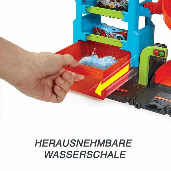 Bild 4 von Mattel® Spielzeug-Auto Mattel HDP05 - Hot Wheels - City - Color Shifters - Mega Tower Auto-Waschanlag, inkl. Fahrzeug mit Farbwechsel-Effekt