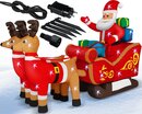 Bild 1 von KESSER® Aufblasbarer Weihnachtsmann mit Schlitten XXL Nikolaus Rentiere Weihnachten Santa Claus Deko LED Beleuchtet inkl. Befestigungsmaterial Weihnachtsdekoration Weihnachtsdeko