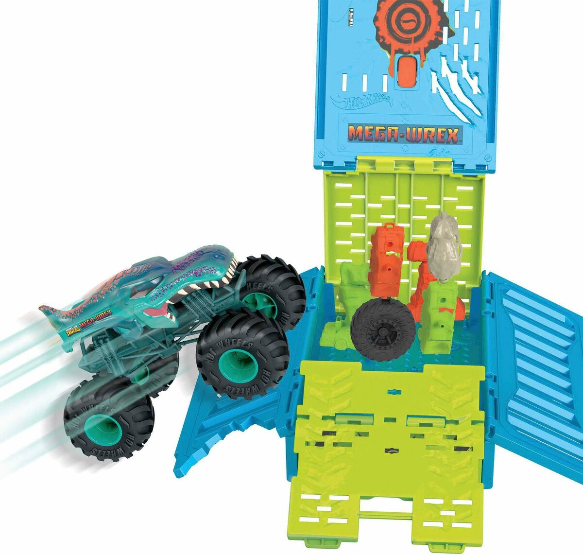 Bild 4 von Hot Wheels Spielzeug-Auto Monster Trucks Mega Wrex Oversized Crash Cage (1:24)