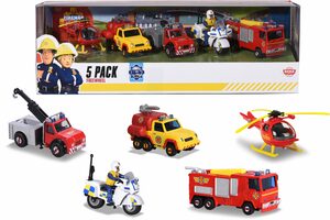 Dickie Toys Spielzeug-Auto Feuerwehrmann Sam, die-cast Fahrzeuge-Set