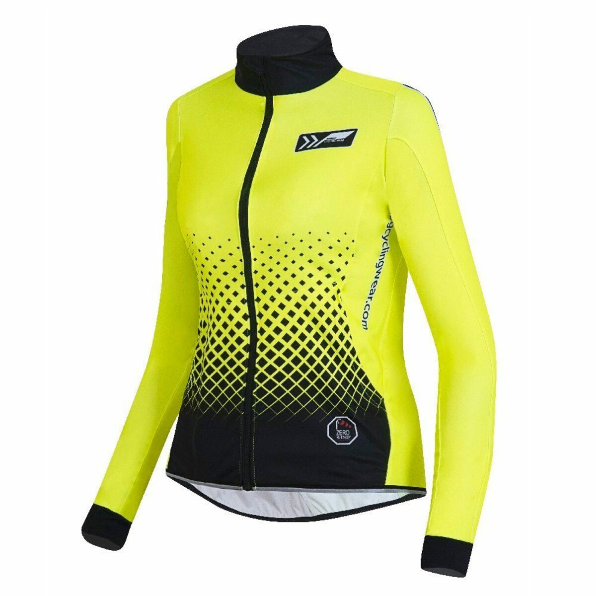 Bild 1 von prolog cycling wear Funktionsjacke Fahrradjacke Damen Winter Softshell „Safety Jacket Zero Wind & Water“ Radjacke Neongelb & Schwarz mit Reflexelementen