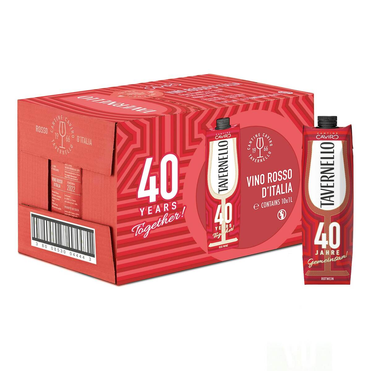 Bild 1 von Tavernello Rosso Vino d'Italia 11,5 % vol 1 Liter, 10er Pack