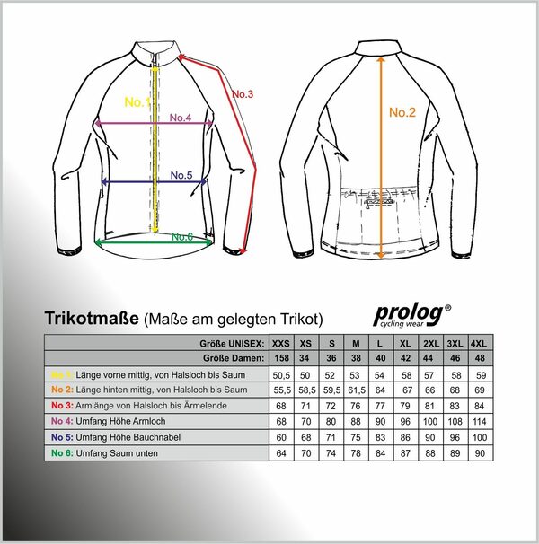 Bild 3 von prolog cycling wear Radtrikot Damen Fahrradtrikot langarm "Keep an eye on me" Schwarz, Rennradtrikot mit langem Arm XXS-4XL