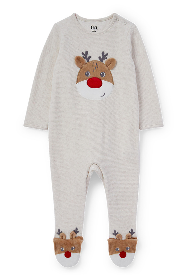 Bild 1 von C&A Rudolf-Baby-Weihnachts-Schlafanzug, Beige, Größe: 68