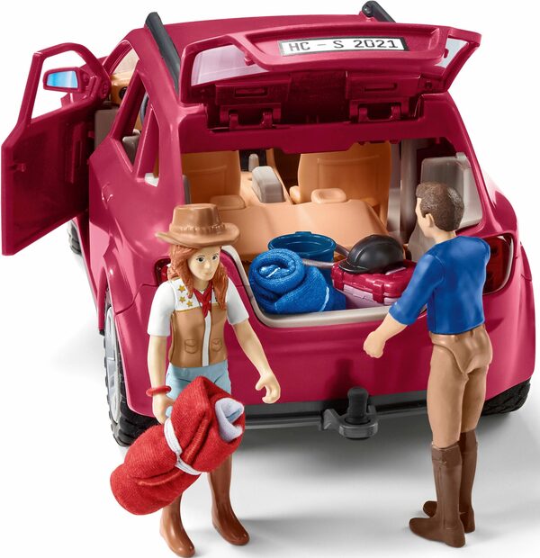 Bild 3 von Schleich® Spielwelt HORSE CLUB, Abenteuer mit Auto und Pferdeanhänger (42535), Made in Europe