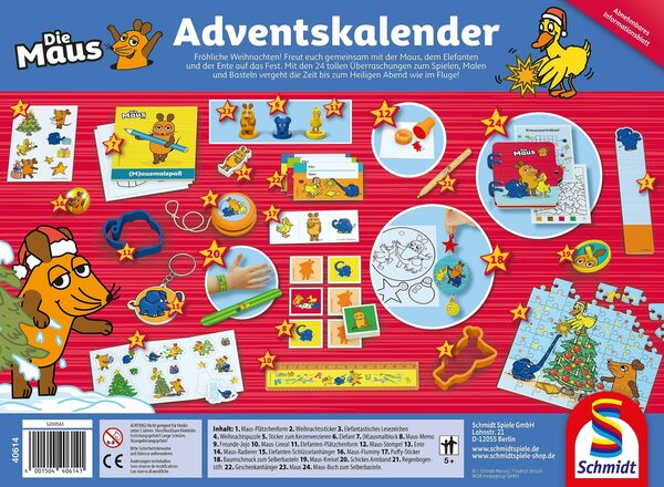 Bild 2 von Schmidt Spiele Adventskalender Schmidt Spiele Adventskalender Die Maus ab 5 Jahre 40614