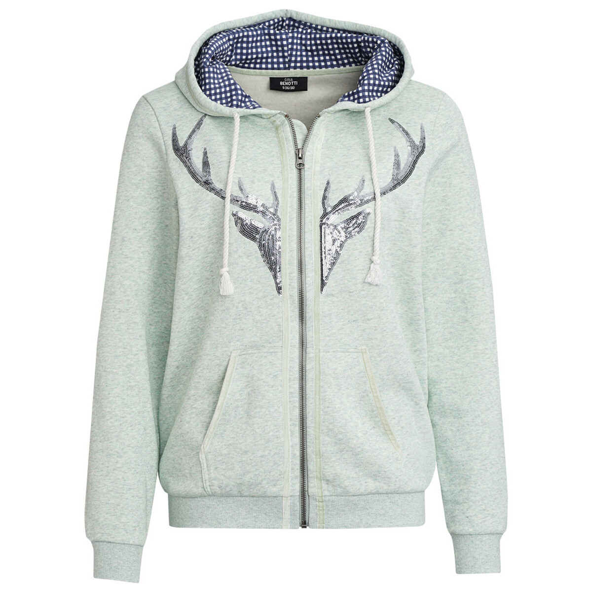 Bild 1 von Damen Sweatjacke mit Pailletten-Hirschkopf