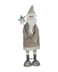 Deko-Weihnachtsmann mit Stern
       
       ca. 10 x 30 cm
   
      Beige