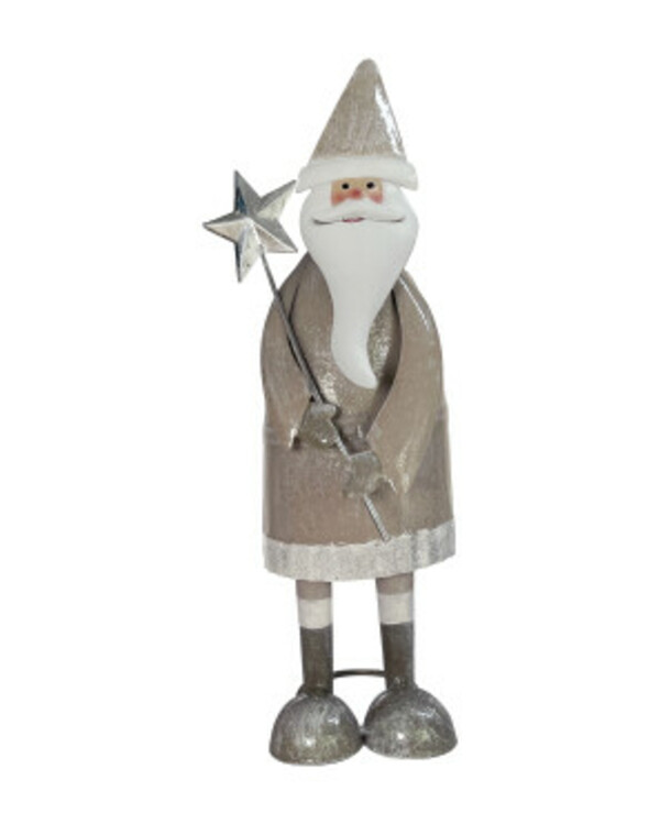Bild 1 von Deko-Weihnachtsmann mit Stern
       
       ca. 10 x 30 cm
   
      Beige
