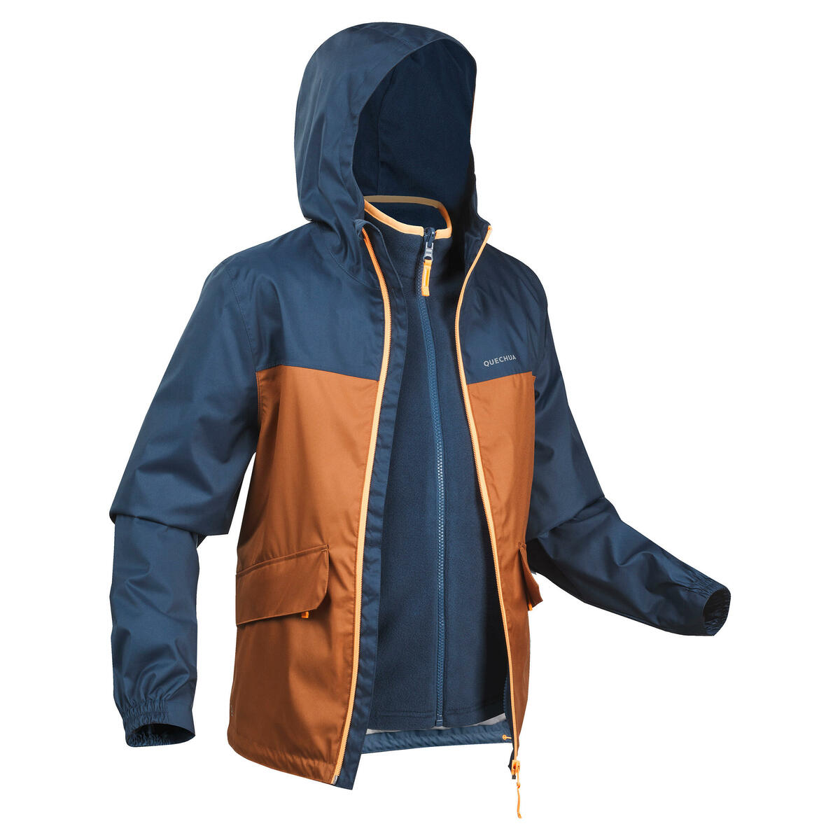 Bild 1 von Winterjacke Kinder 3-in-1-Jacke Gr. 122–170 warm bis -0,5°C wasserdicht Wandern - SH100 braun
