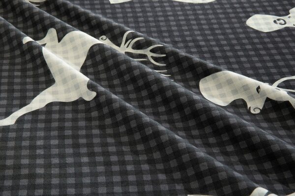 Bild 3 von Bettwäsche Hirsch, BIERBAUM, Biber, 2 teilig, winterliches Hirsch Design, kuschelige Biber Qualität, ab 135x200 cm