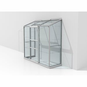 Vitavia Anlehn-Gewächshaus Ida 1300 ESG 3 mm Aluminium 192,8 x 182,3 x 68,8 cm