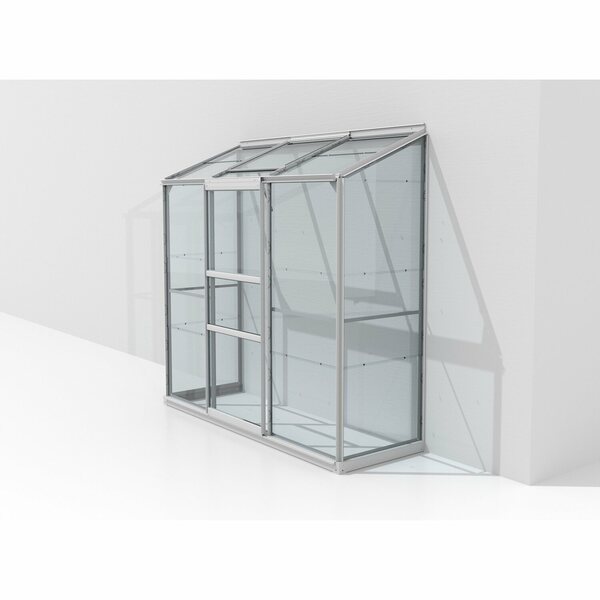 Bild 1 von Vitavia Anlehn-Gewächshaus Ida 1300 ESG 3 mm Aluminium 192,8 x 182,3 x 68,8 cm