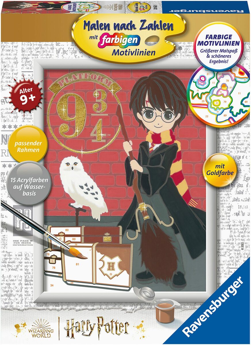 Bild 1 von Ravensburger Malen nach Zahlen Abfahrt nach Hogwarts, Made in Europe, FSC® - schützt Wald - weltweit