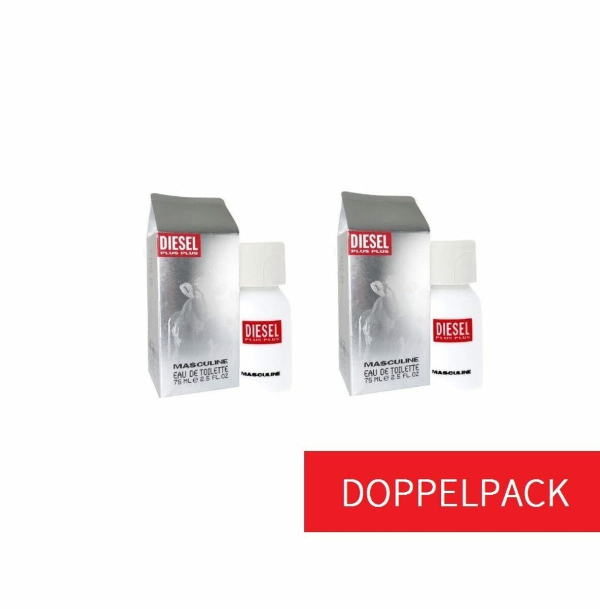 Bild 1 von Diesel Eau de Toilette 2x Diesel Plus Plus Masculine Eau de Toilette Men Spray 75 ml EDT, 2-tlg.