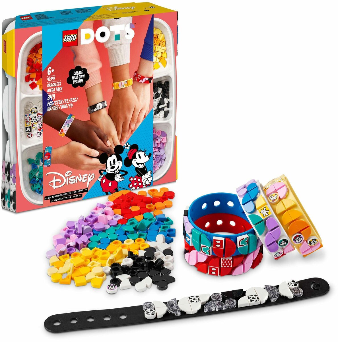 Bild 1 von LEGO® Konstruktionsspielsteine Mickys Armband-Kreativset (41947), LEGO® DOTS, (349 St), Made in Europe