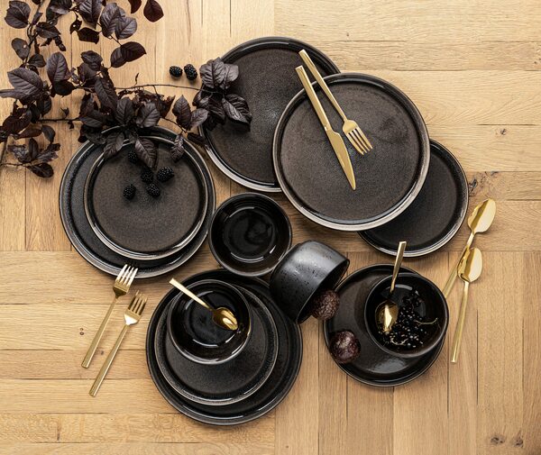 Bild 2 von Guido Maria Kretschmer Home&Living Tafelservice Geschirr-Set Luk (12-tlg), 4 Personen, Steinzeug, Scandic-Style mit aufwändiger Glasurtechnik