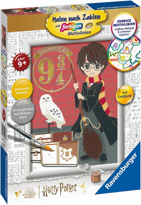 Bild 2 von Ravensburger Malen nach Zahlen Abfahrt nach Hogwarts, Made in Europe, FSC® - schützt Wald - weltweit