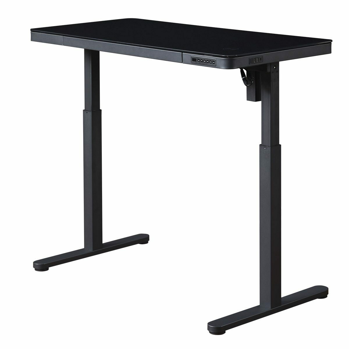 Bild 4 von KOWO Schreibtisch Glas Arbeitstisch Höhenverstellbar Elektrischer Bürotisch Home Office, Mobilo, Sitz- & Stehpult, 2-Fach-Teleskop, mit Memory-Steuerung