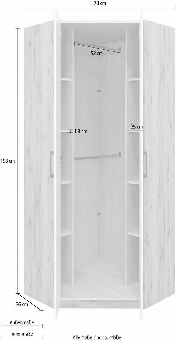 Bild 4 von priess Jugendzimmer-Set Lissabon, (6-St), 6-teiliges Set