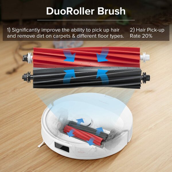 Bild 3 von Roborock Saugroboter Q8 MAX+, 59,00 W, Saugroboterr mit selbstentleerender Absaugstation (7 Wochen) , DuoRoller-Bürste, 5500 Pa Saugkraft, No-Go-Zonen, Reinigung entlang der Bodenlinien, Sprach