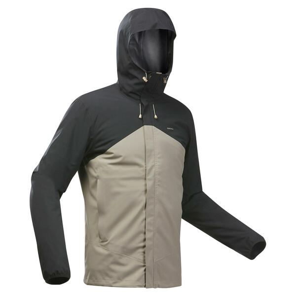 Bild 1 von Wanderjacke Herren wasserdicht leicht - MH150 schwarz/beige