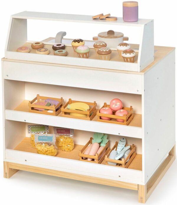 Bild 2 von MUSTERKIND® Spielküche Holzspielzeug, »Prunus, weiß/natur« Holz, FSC®-Holz aus gewissenhaft bewirtschafteten Wäldern