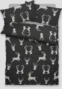 Bild 2 von Bettwäsche Hirsch, BIERBAUM, Biber, 2 teilig, winterliches Hirsch Design, kuschelige Biber Qualität, ab 135x200 cm