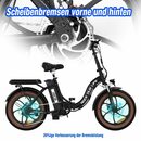 Bild 3 von RCB E-Bike RK6S 20 ZOLL, 7 Gang Shimano, 250W Heckmotor, 20" E-bike E-fahrrad Elektrofahrrad klapprad max.90km