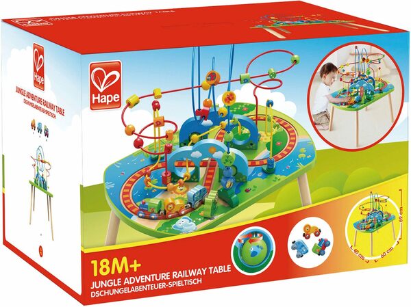 Bild 2 von Hape Spieltisch Holzspielzeug, Dschungelabenteuer, mit Motorikschleife; FSC®- schützt Wald - weltweit