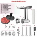 Bild 2 von AMZCHEF Fleischwolfaufsatz DT-5-A, Zubehör für KitchenAid, Geeignet für alle KitchenAid-Modelle, Rostfreier Stahl